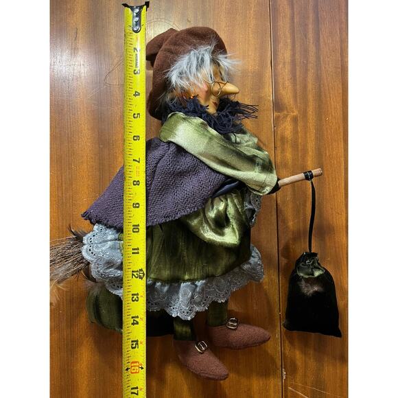 Vintage Hanging Kitchen Witch Good Luck Doll Baba Yaga Halloween 16" Magic Spell - Picture 5 of 7